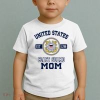 Proud Us Coast Guard Mom Military Pride Gift Toddler T-Shirt thumb 2