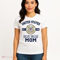 Proud Us Coast Guard Mom Military Pride Gift Women's T-Shirt thumb 4