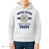 Proud Us Coast Guard Mom Military Pride Gift Kids Hoodie thumb 4