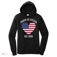 Proud US Citizen EST 2026 USA Flag Heart Women's Hoodie thumb 0