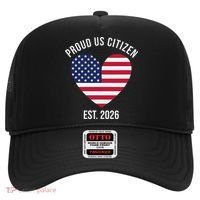Proud US Citizen EST 2026 USA Flag Heart Hat thumb 0