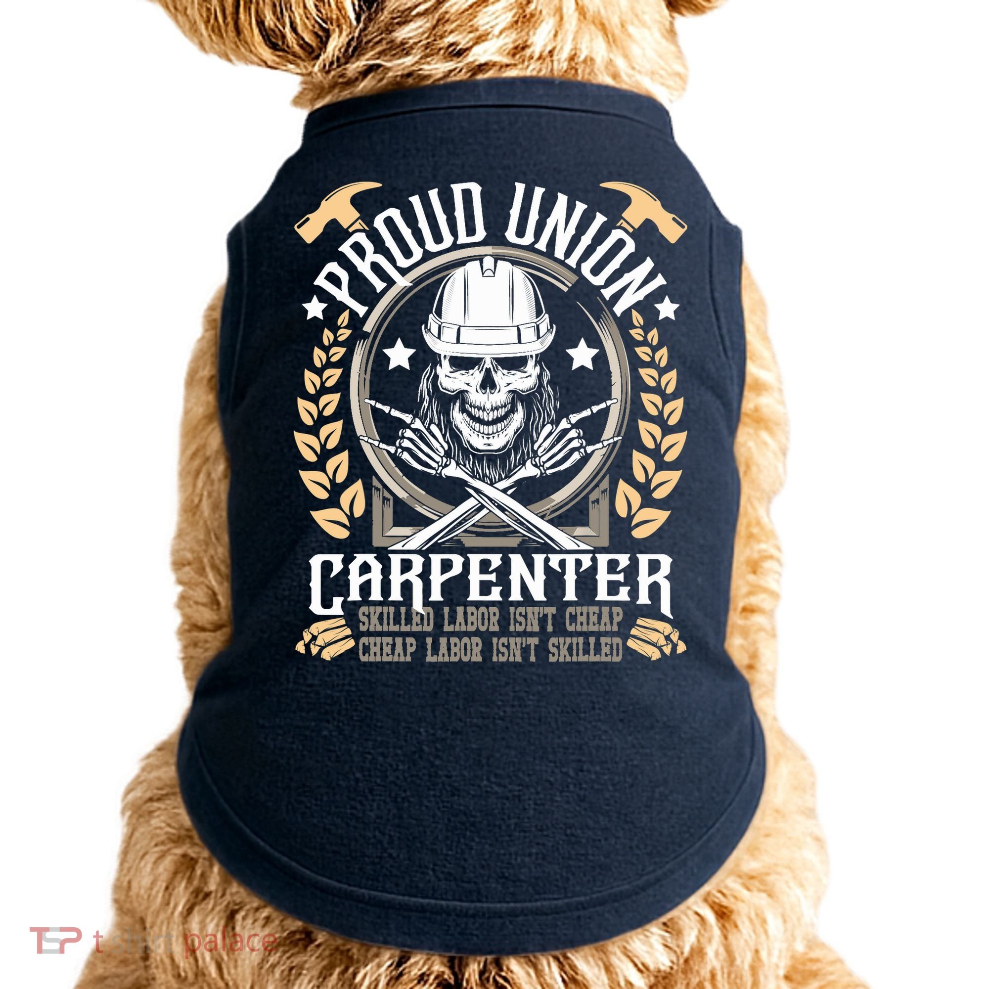 Proud Union Carpenter Woodworking Carpentry Woodworker Doggie Tank