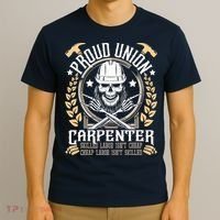 Proud Union Carpenter Woodworking Carpentry Woodworker T-Shirt thumb 3
