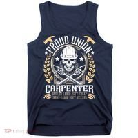 Proud Union Carpenter Woodworking Carpentry Woodworker Tank Top thumb 0
