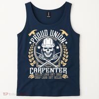 Proud Union Carpenter Woodworking Carpentry Woodworker Tank Top thumb 2