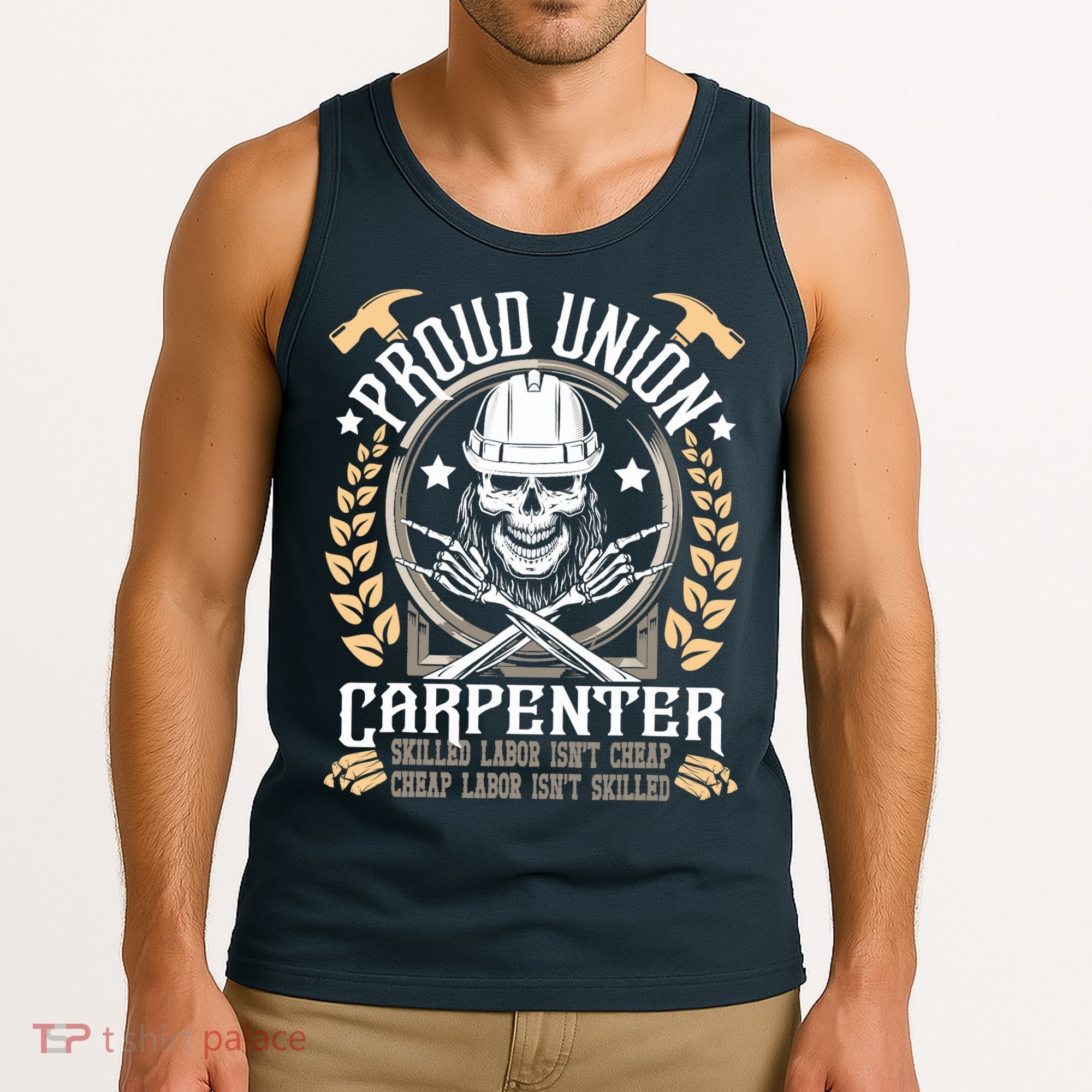 Proud Union Carpenter Woodworking Carpentry Woodworker Tank Top