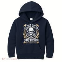 Proud Union Carpenter Woodworking Carpentry Woodworker Kids Hoodie thumb 0