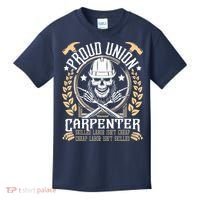 Proud Union Carpenter Woodworking Carpentry Woodworker Kids T-Shirt thumb 0