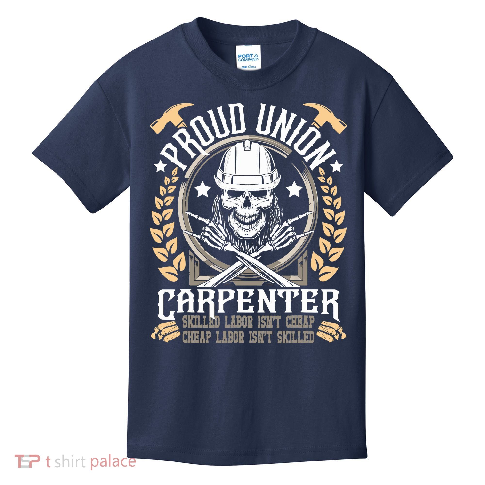 Proud Union Carpenter Woodworking Carpentry Woodworker Kids T-Shirt