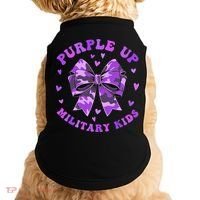 Purple Up Child Coquette Bow Camo Groovy Military Doggie Tank thumb 0