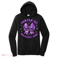 Purple Up Child Coquette Bow Camo Groovy Military Women's Hoodie thumb 0