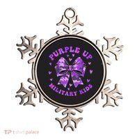 Purple Up Child Coquette Bow Camo Groovy Military Ornament thumb 0