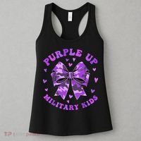 Purple Up Child Coquette Bow Camo Groovy Military Women's Tank Top thumb 3