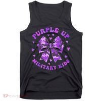 Purple Up Child Coquette Bow Camo Groovy Military Tank Top thumb 0
