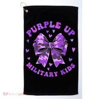 Purple Up Child Coquette Bow Camo Groovy Military Golf Towel thumb 0