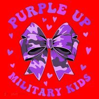 Purple Up Child Coquette Bow Camo Groovy Military Santa Hat thumb 1