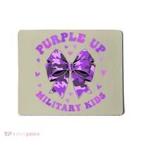 Purple Up Child Coquette Bow Camo Groovy Military Mousepad thumb 0