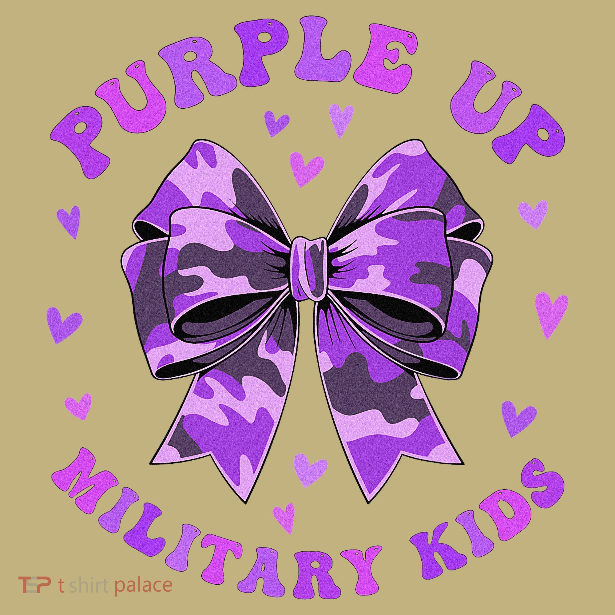 Purple Up Child Coquette Bow Camo Groovy Military Mousepad