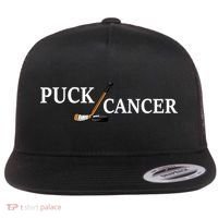 Puck Cancer Flat Bill Trucker Hat thumb 0