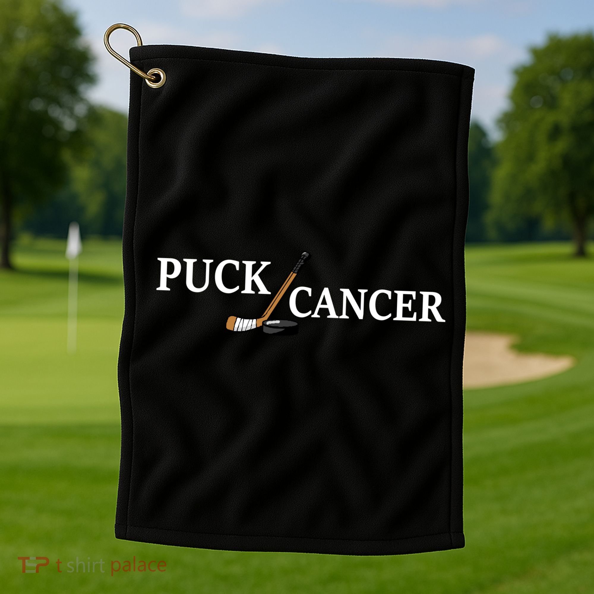 Puck Cancer Golf Towel