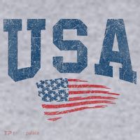 Patriotic USA  Distressed American Flag Women's Sweatshirt thumb 2