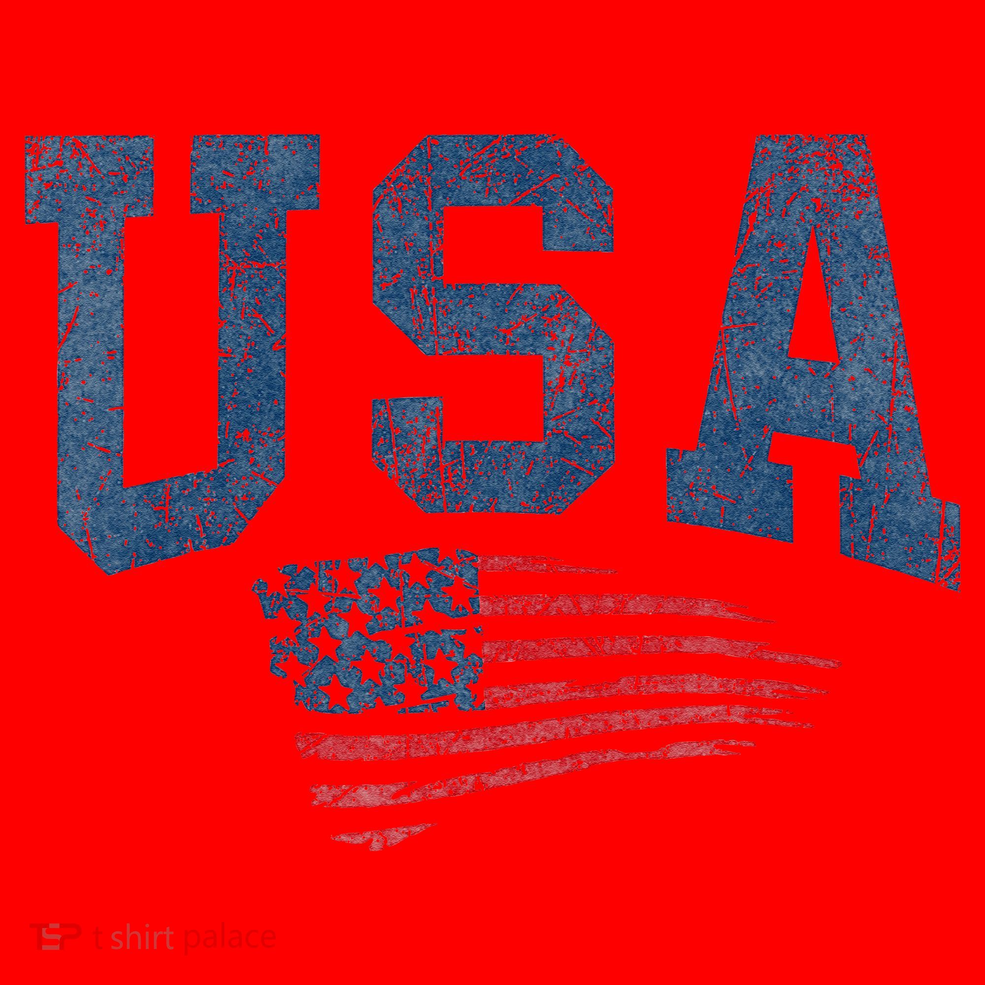 Patriotic USA  Distressed American Flag Santa Hat