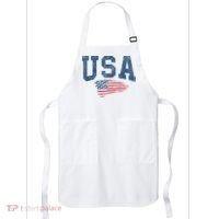 Patriotic USA  Distressed American Flag Apron thumb 0
