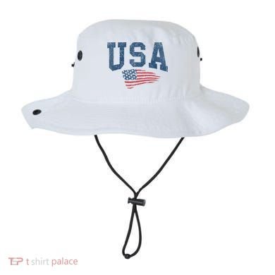 Patriotic USA  Distressed American Flag Bucket Hat