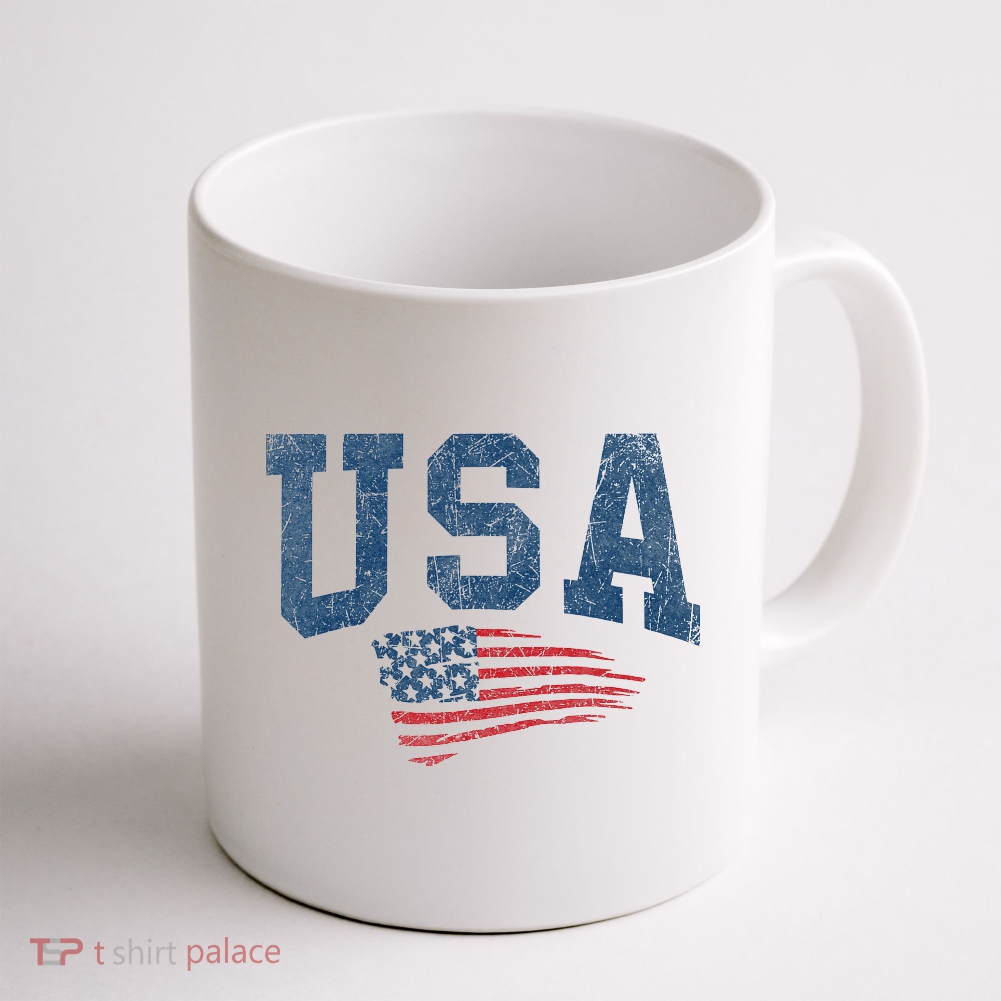 Patriotic USA  Distressed American Flag Coffee Mug