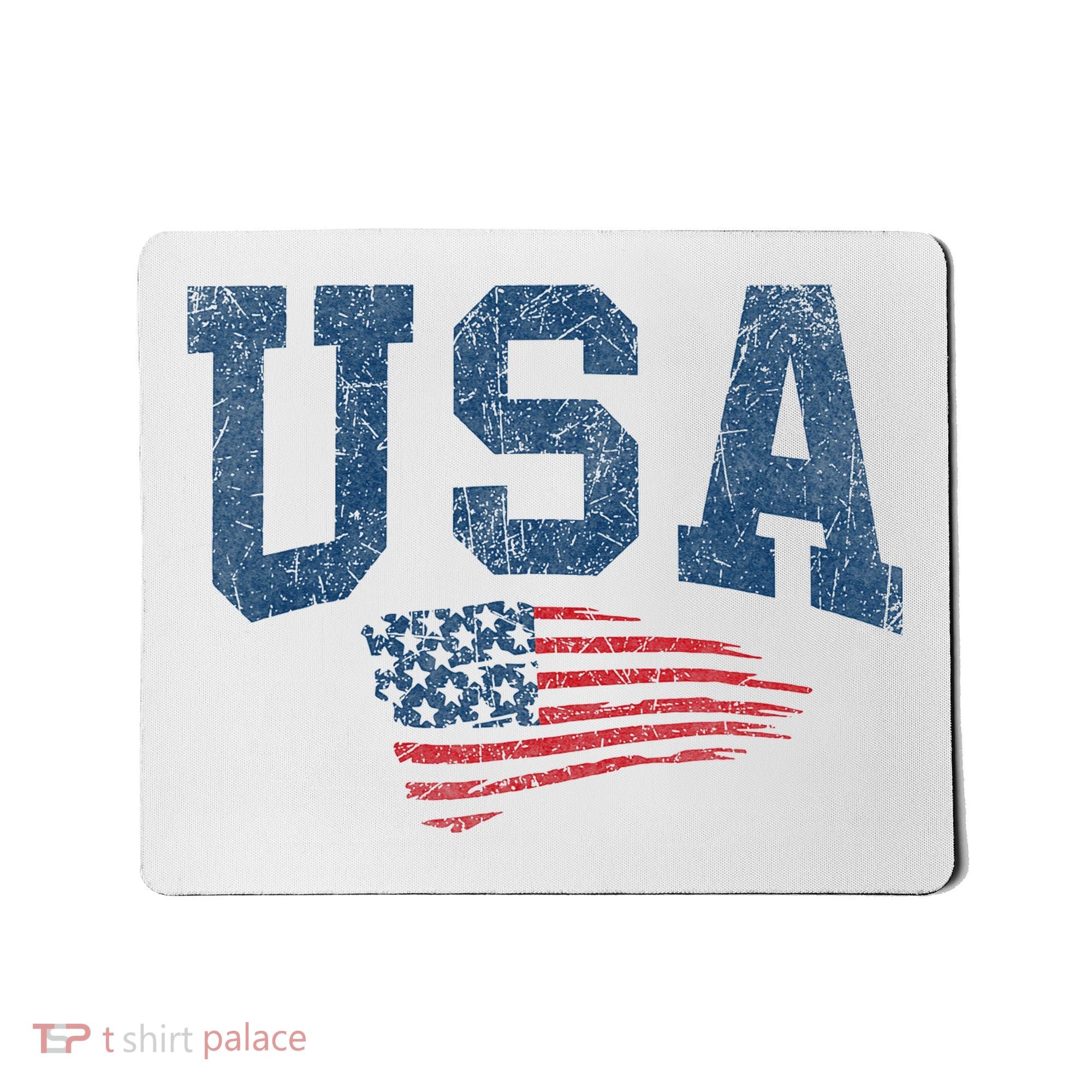 Patriotic USA  Distressed American Flag Mousepad