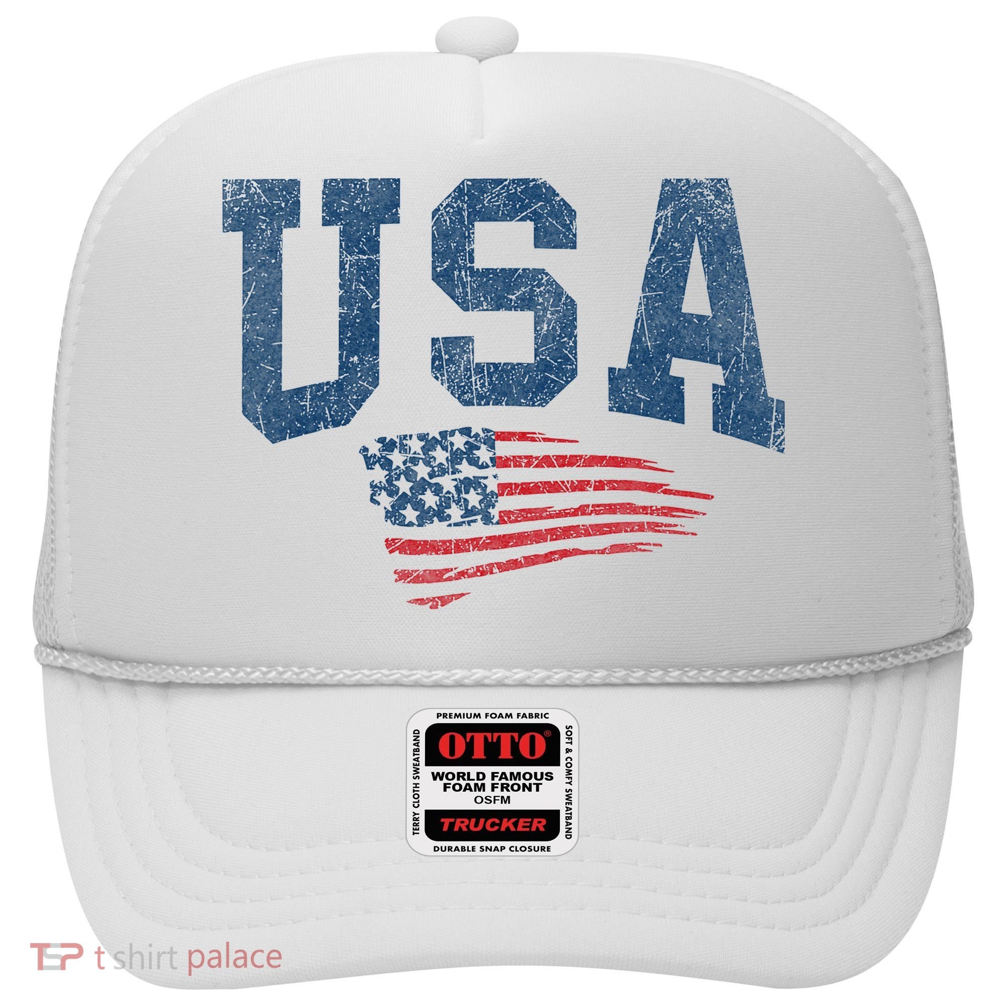 Patriotic USA  Distressed American Flag Hat