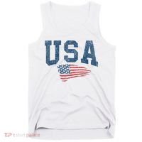 Patriotic USA  Distressed American Flag Tank Top thumb 0