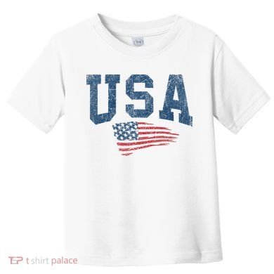 Patriotic USA  Distressed American Flag Toddler T-Shirt