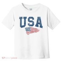 Patriotic USA  Distressed American Flag Toddler T-Shirt thumb 0