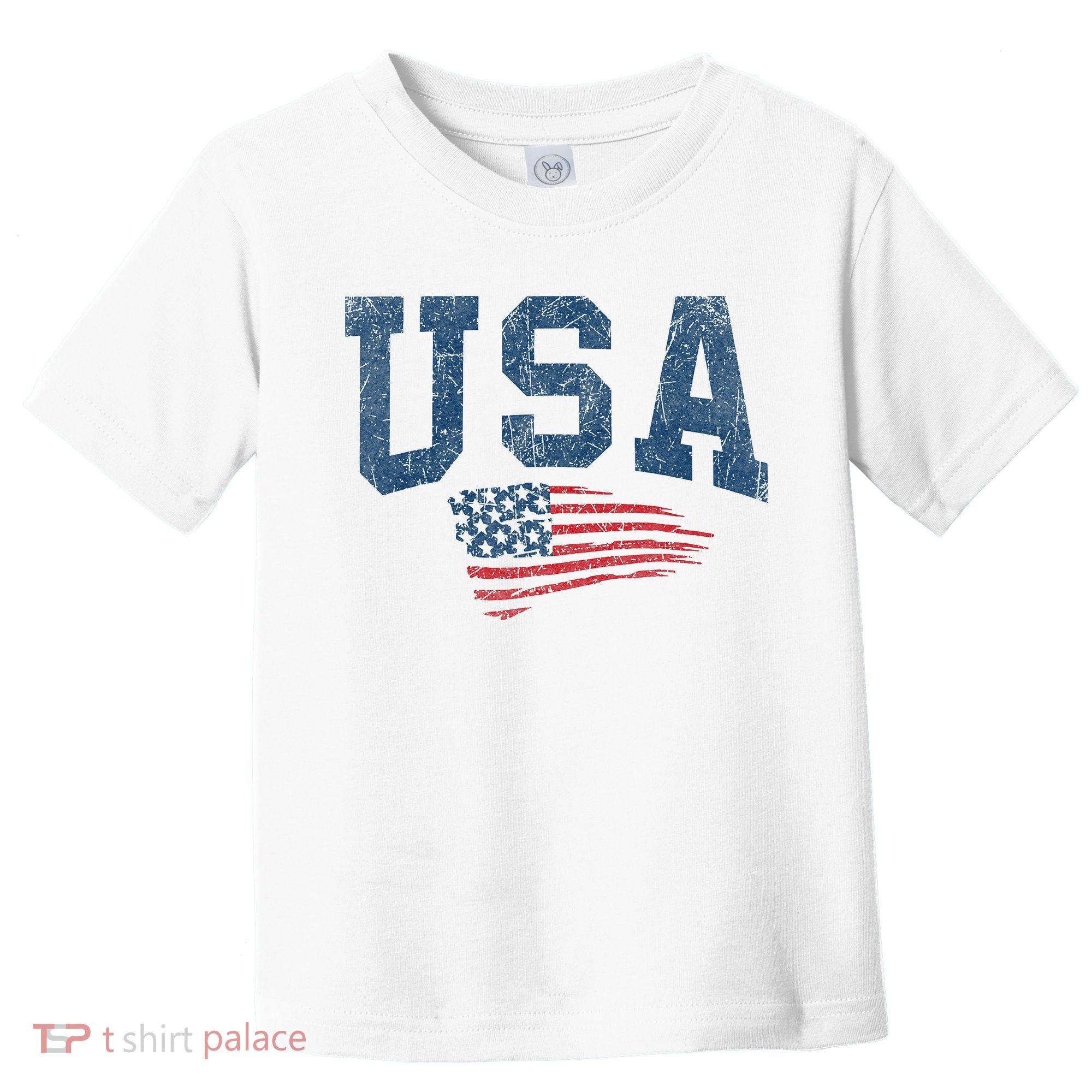 Patriotic USA  Distressed American Flag Toddler T-Shirt