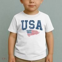 Patriotic USA  Distressed American Flag Toddler T-Shirt thumb 2