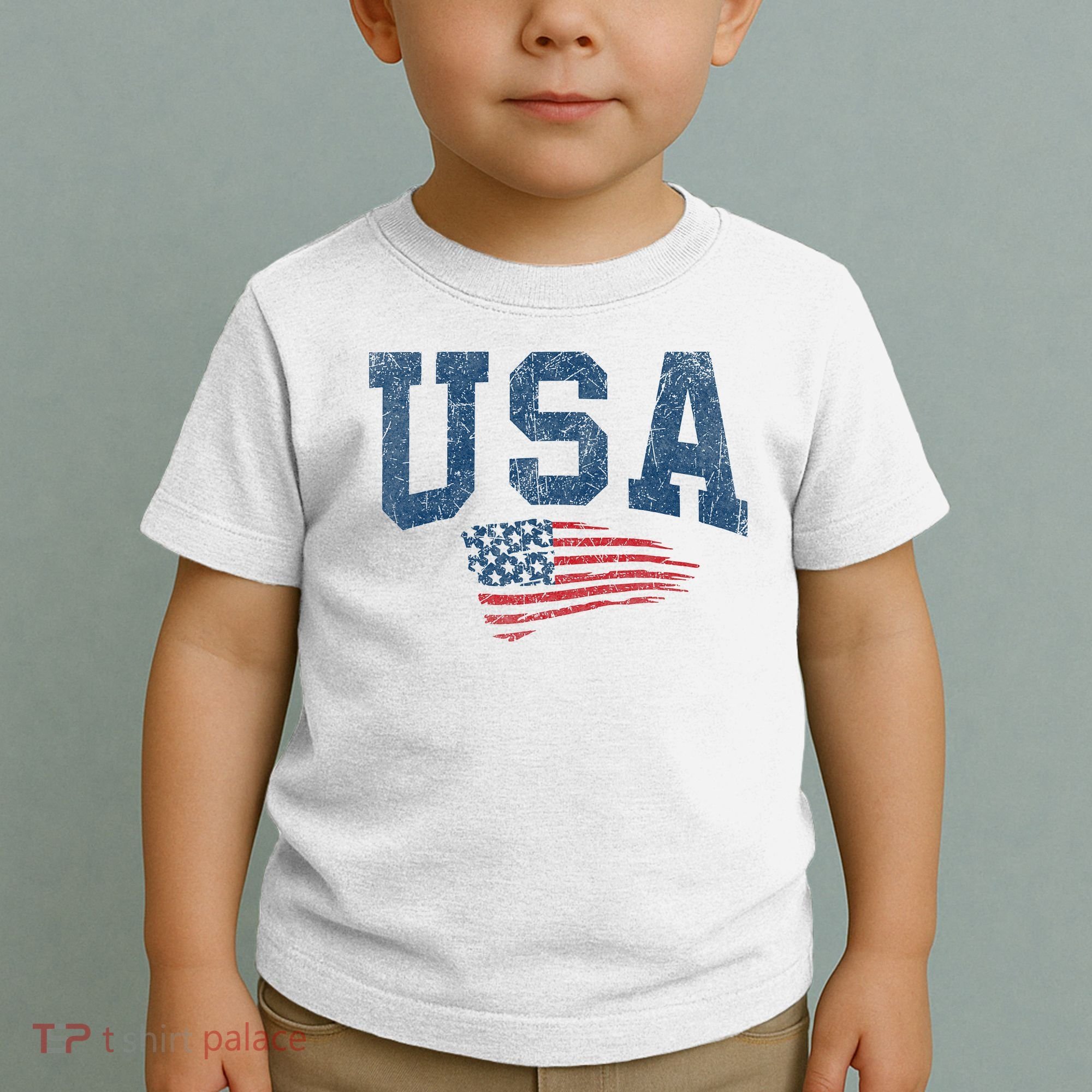 Patriotic USA  Distressed American Flag Toddler T-Shirt