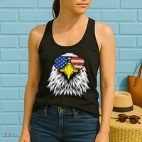 Patriotic USA Eagle Of Freedom Celebrate July 4th Women's Tank Top thumb 2