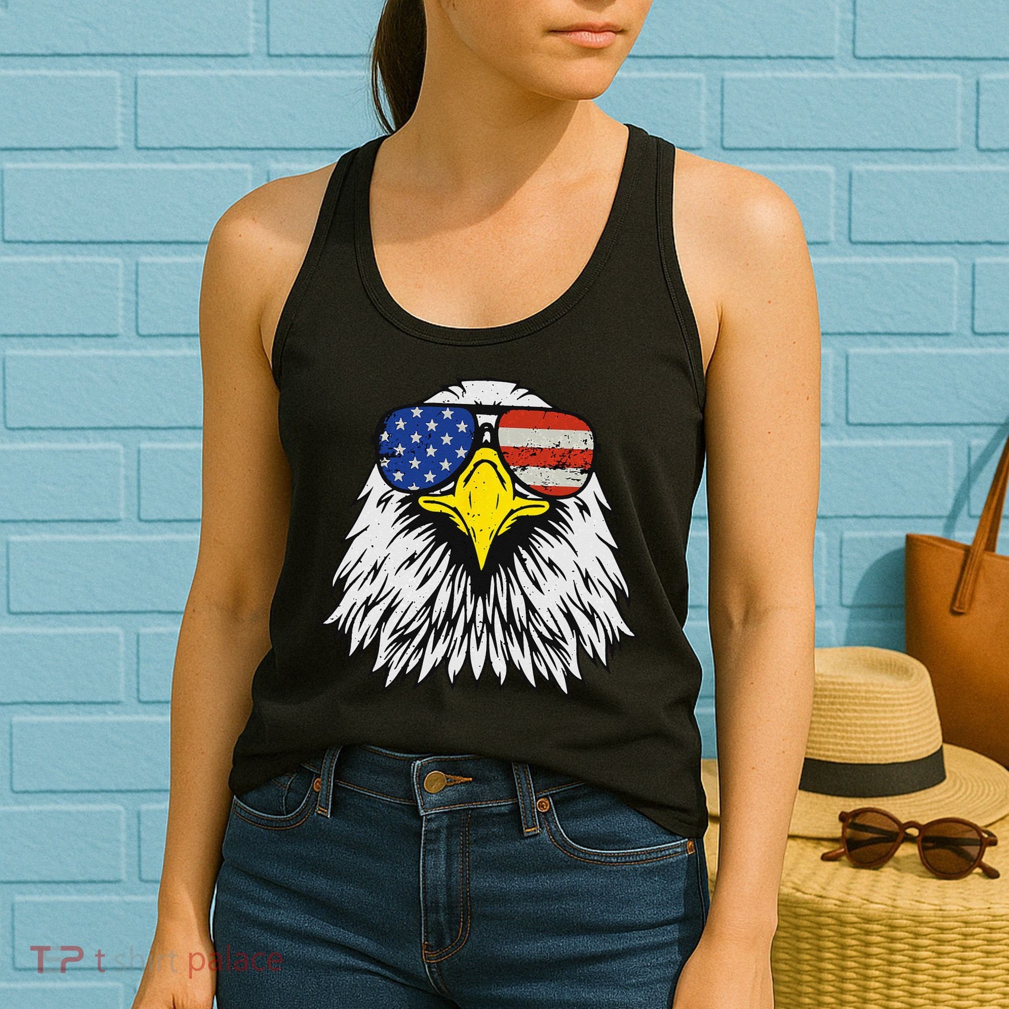 Patriotic USA Eagle Of Freedom Celebrate July 4th Women's Tank Top