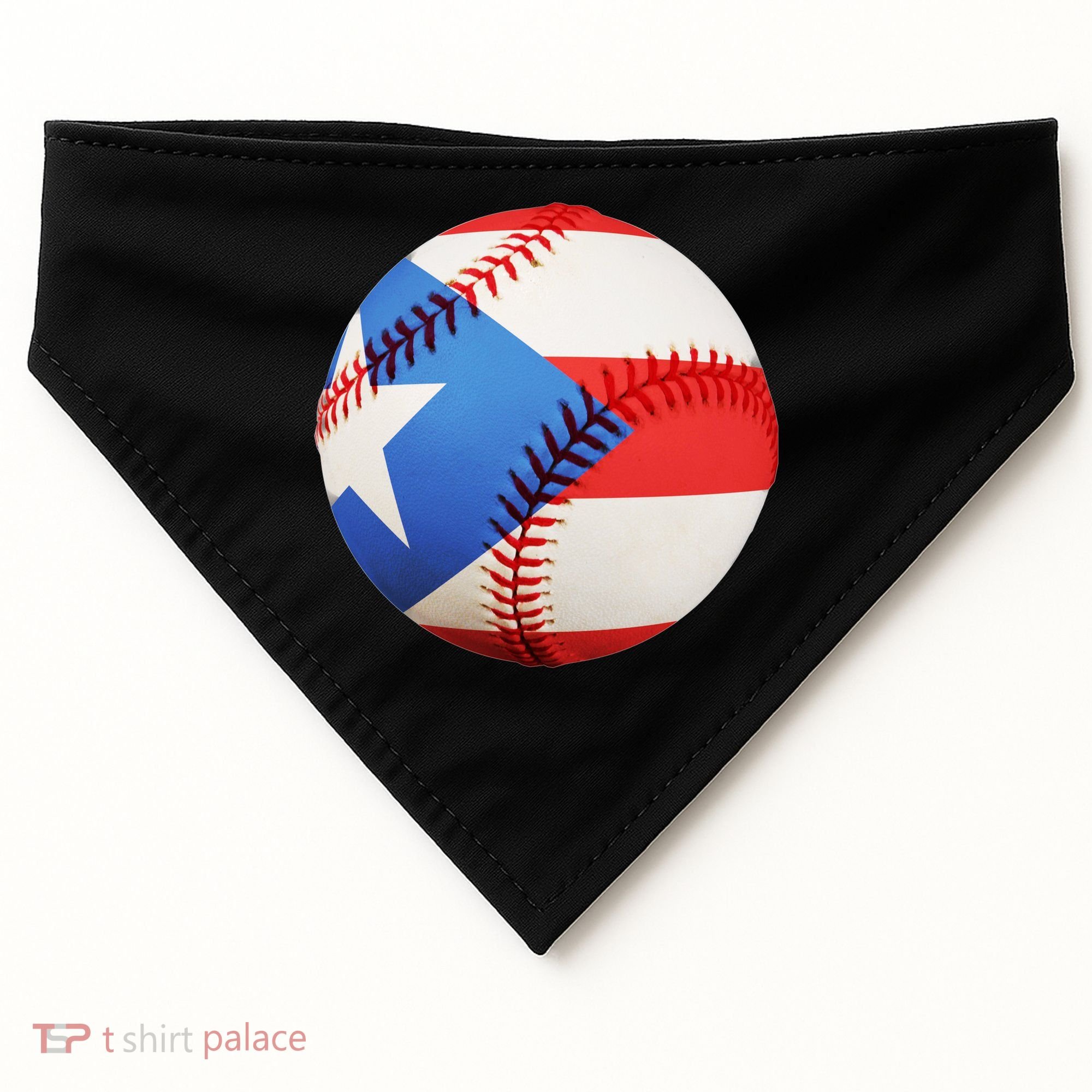 Puerto Rico Baseball USA-Made Doggie Bandana