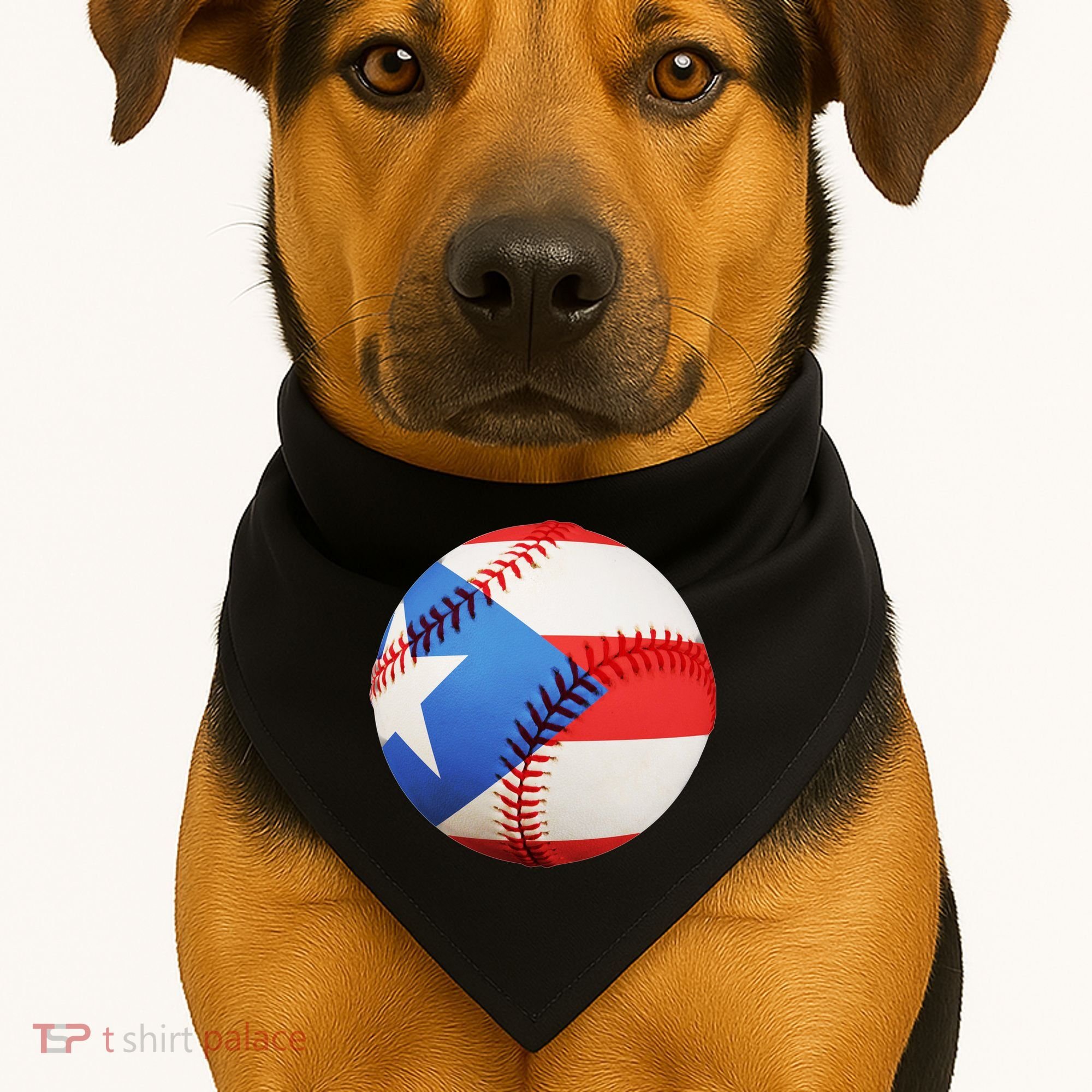 Puerto Rico Baseball USA-Made Doggie Bandana