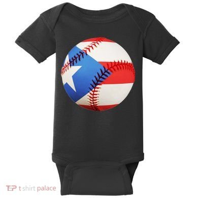 Puerto Rico Baseball Baby Bodysuit