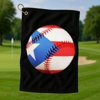 Puerto Rico Baseball Golf Towel thumb 1