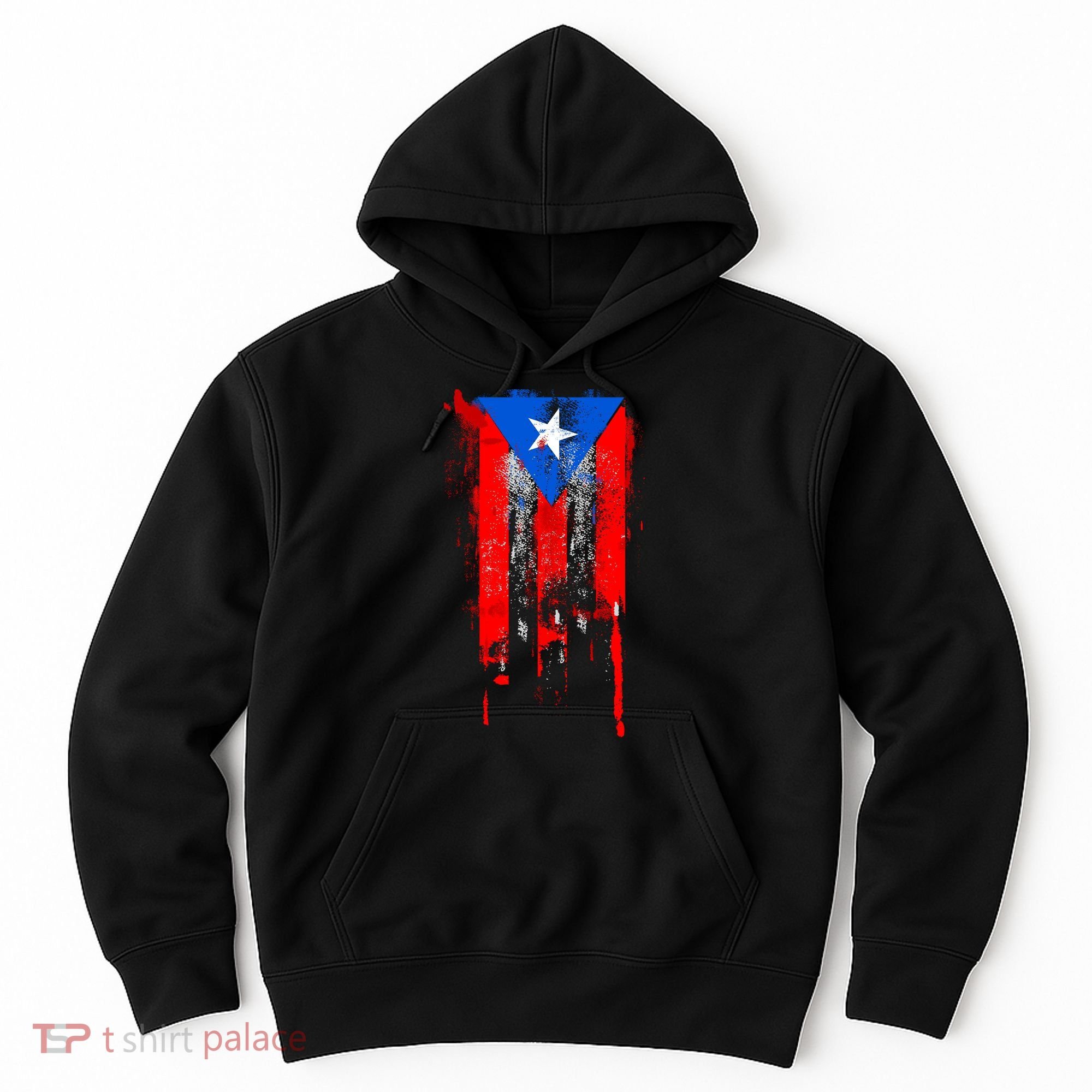 Puerto Rico Flag Drip Hoodie