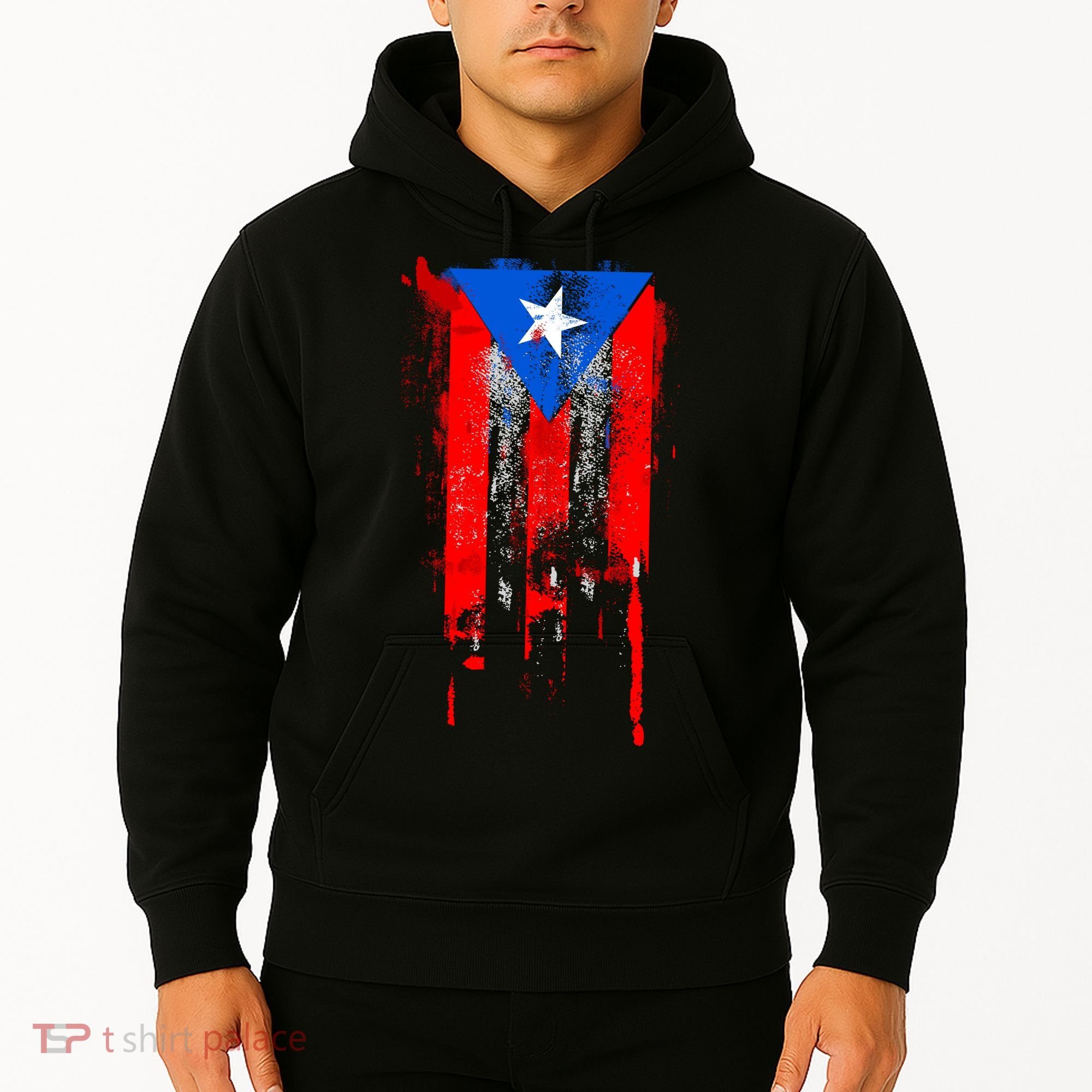 Puerto Rico Flag Drip Hoodie