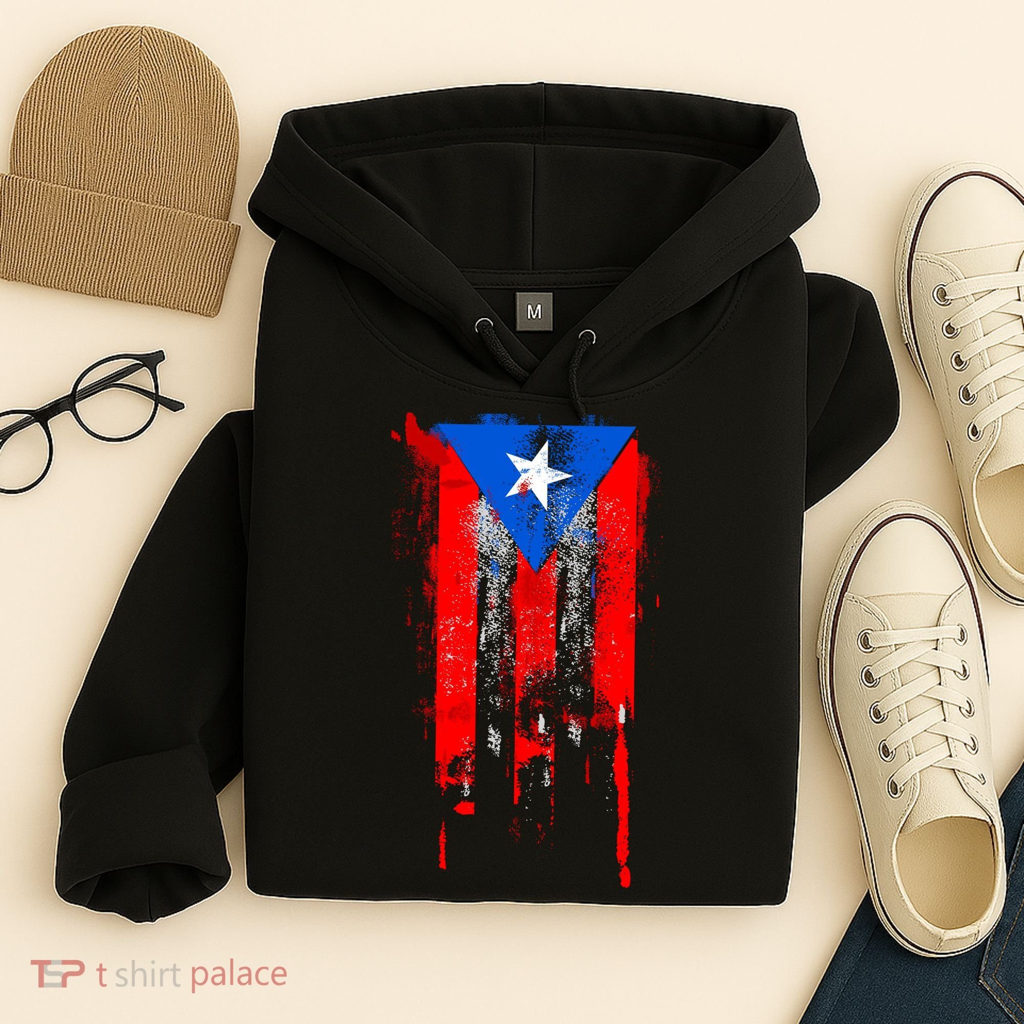 Puerto Rico Flag Drip Hoodie