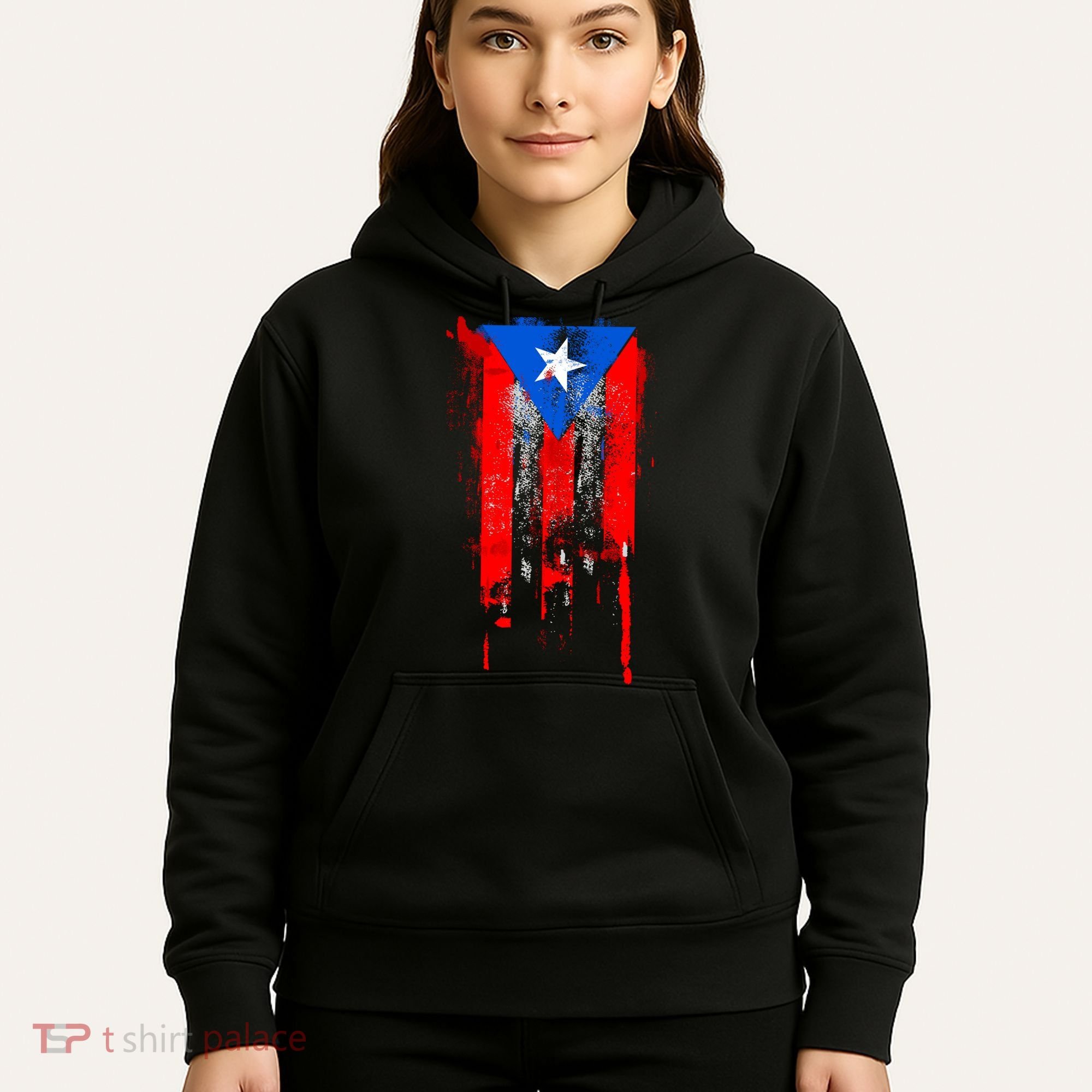 Puerto Rico Flag Drip Hoodie
