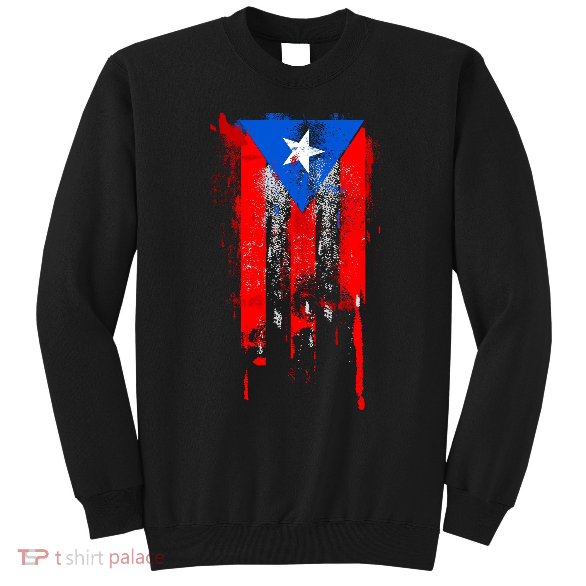 Puerto Rico Flag Drip Sweatshirt