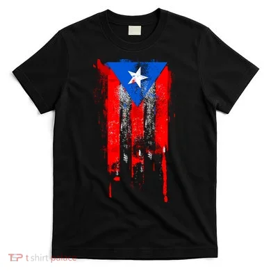Puerto Rico Flag Drip T-Shirt