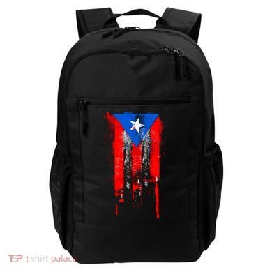 Puerto Rico Flag Drip Backpack